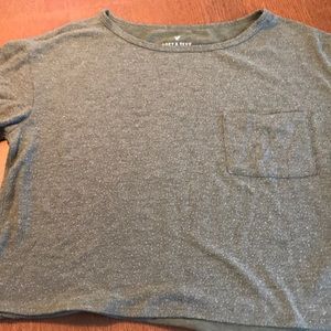 Olive green plush tee